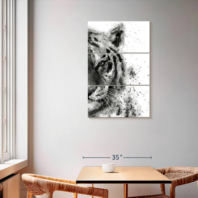 Brampt Tiger At Attention, 57" H x 36" W