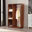 Keansburg 128CM Open Wardrobe Clothes Rack Garment Rail Organiser With Wheels Bedroom Furniture
