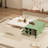 Modern Living Room Two - Tone Coffee Table With 2 Drawers & Open Shelves, Hidden Handle
