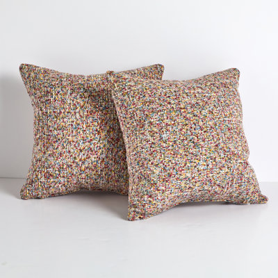Textured Outdoor Reversible Throw Pillow