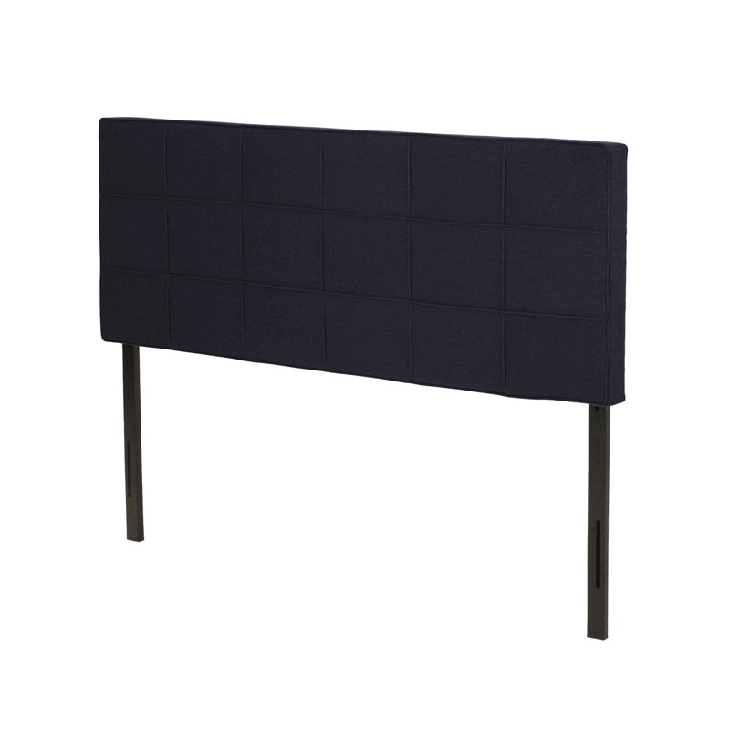 King Size Headboard, Linen Upholstered Headboards With Metal Leg, Square Stitched Design, Adjustable Height Cal King Headboard In Bedroom
