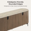 Buffet moderne en bois de 78 po avec tablettes réglables