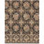 Tapis oriental en laine noué à la main en noir-124927729