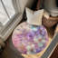 Tapis tressé lilas scintillant-581993108