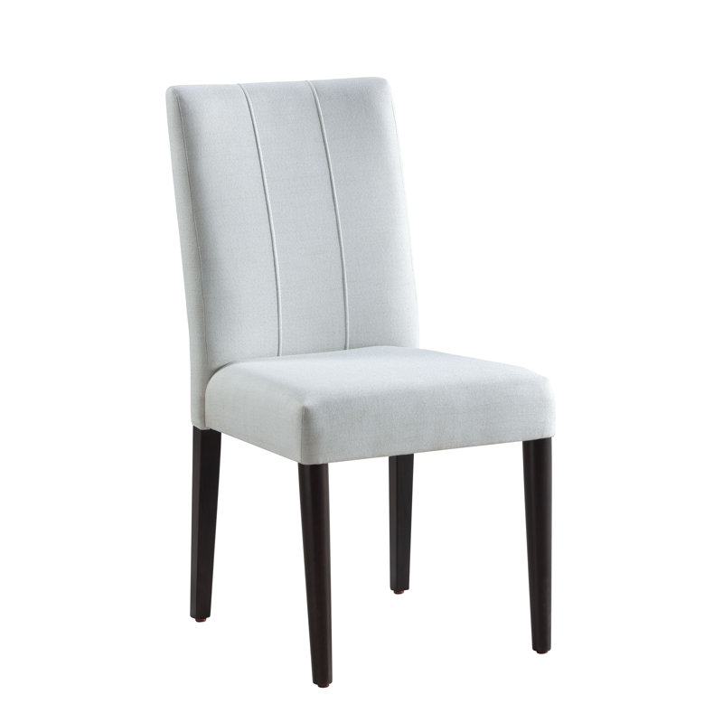 Chaise de salle à manger rembourrée en polyester avec dossier à dossier Hubert