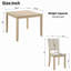 Ensemble de table de salle à manger carrée moderne avec 4 chaises rembourrées, ensemble de cuisine en bois 5 pièces pour une capacité de 4 330 lb?-823995215