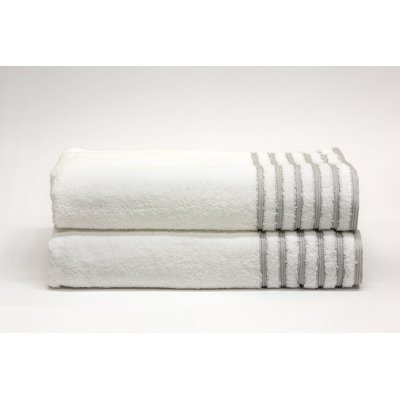 Ensemble de 2 serviettes de bain en coton turc Hemel