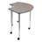 Structure Series 1/3 Round 65" x 30" Adjustable Height Mobile Collaborative Activity Table with Casters-51404088-51404089