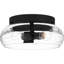 Abdas 3-Light Matte Black Flush Mount Light