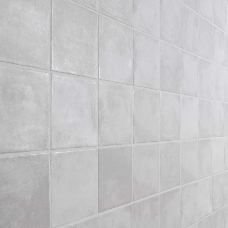 Paula Purroy Talia 5.11 In. X 5.11 In. Matte Ceramic Wall Tile (6.02 Sq. Ft. / Case), Cotton White