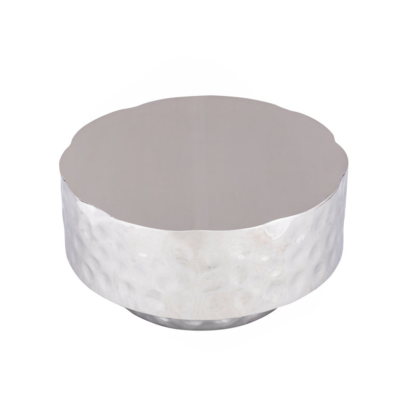 Table basse de style moderne en métal, Argent argent