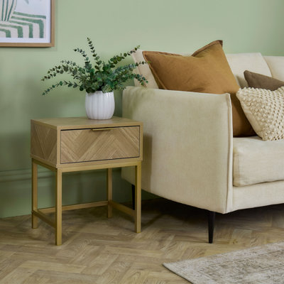 Ducie 40cm W Metal Bedside Table