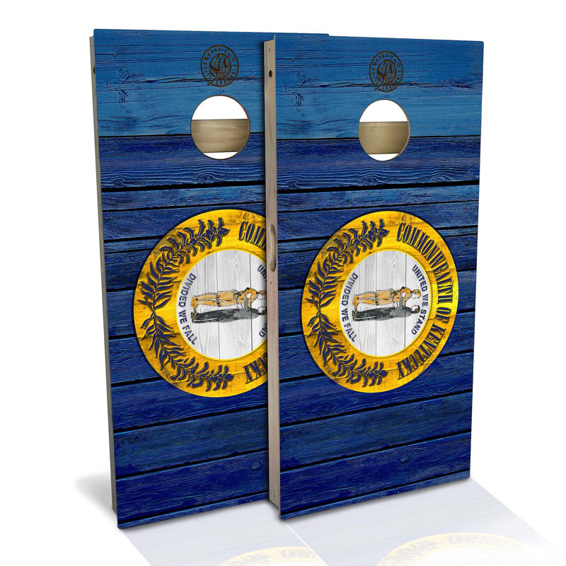 Ensemble de 2 panneaux de cornhole 2 'x 4' avec étui et lumières, Kentucky