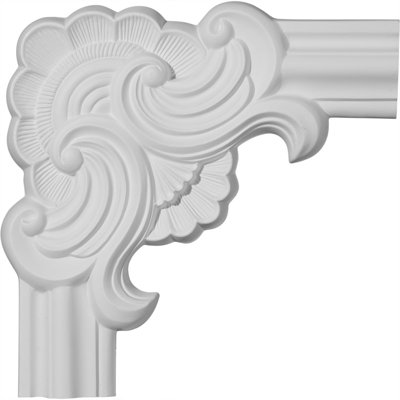 10 5/8"W x 10 5/8"H Pompeii Panel Moulding Corner