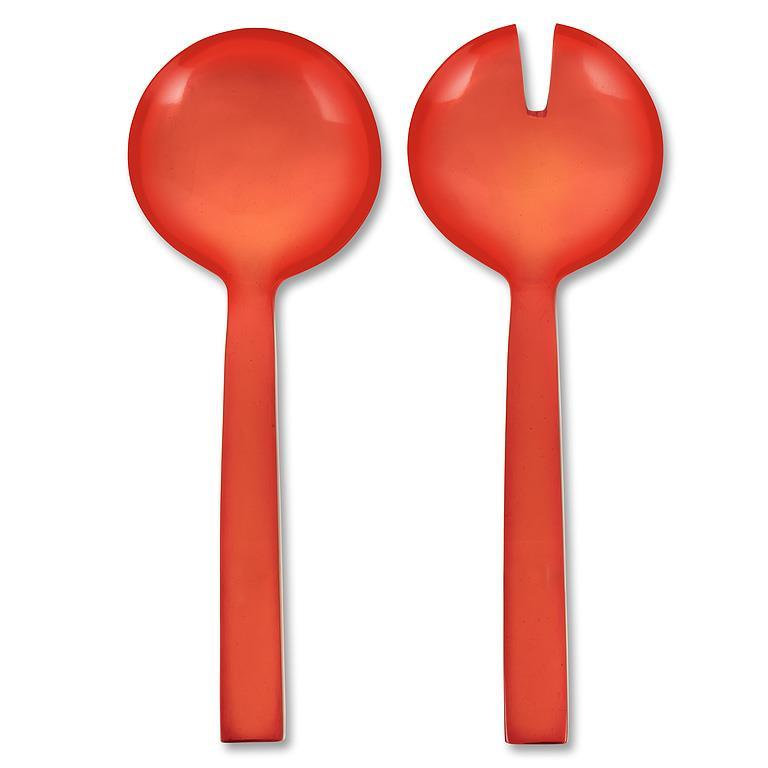 Oversize Red Salad Serving Utensils, Red