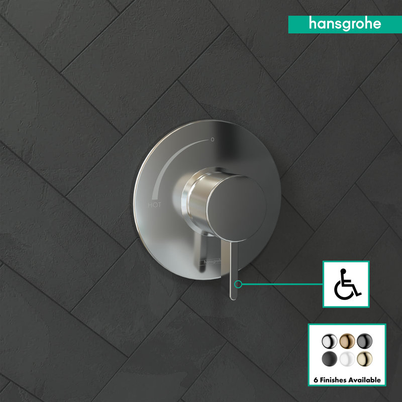Ecostat S 1-Handle 6-Inch Wide Pressure/Shower Balance Valve Trim Only, Chrome