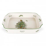 Spode Christmas Tree Rect Hand Dish 15X11"