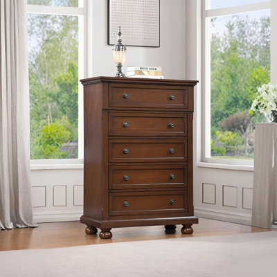 Commode 5 tiroirs pour chambre Meade