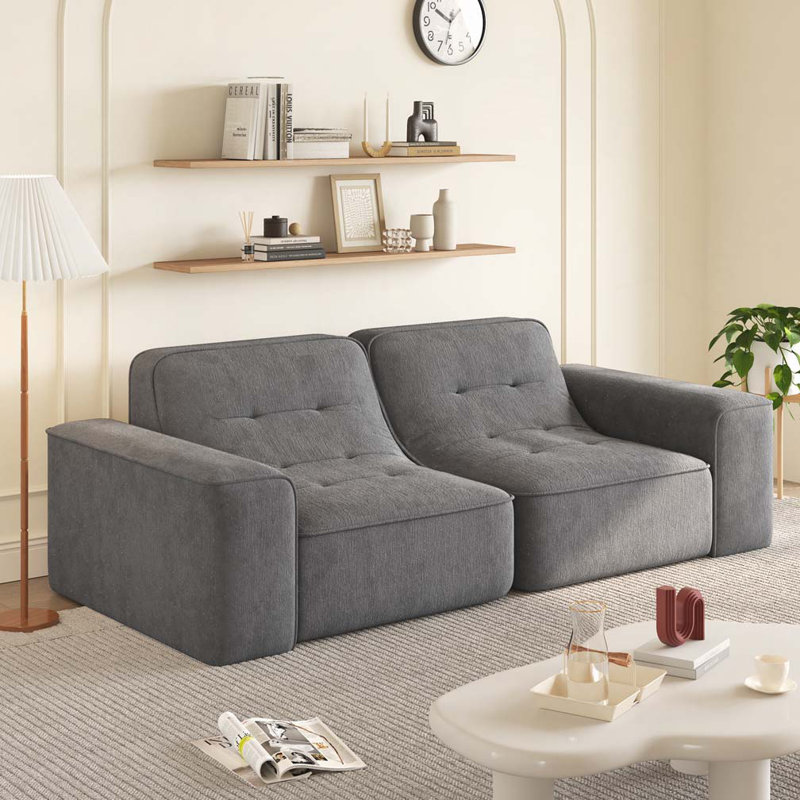 Canapé modulaire 83,6 po à 3 places 83,6 po, Gris
