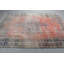Grand tapis turc antique avec motif Oushak délavé pour chambres fabriqué à la main en luxueuse laine rouge
