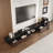 Modern Extendable TV Stand For Tvs Up To 85" And Larger With 3 Storage Drawers And Unique Design Open Shelf