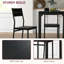 Ensemble de table de salle à manger 3 pièces pour 2 personnes, table de cuisine moderne et chaises, ensemble de salle à manger pour coin-repas, petit espace, appartement, peu encombrant, noir