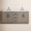Meuble-lavabo de comptoir en marbre blanc Carrara de 72 po Overt Surf-1644600984