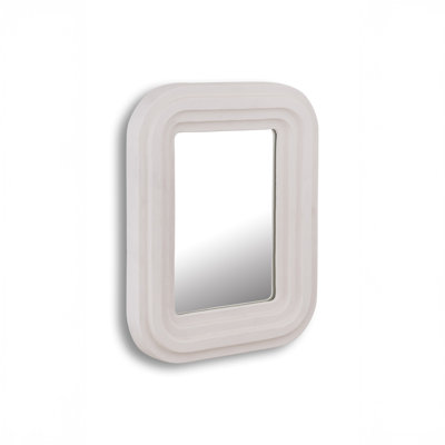 Paulding Mirror Aluminium MDF White Square