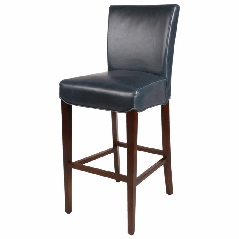 Liliana Upholstered Counter Stool, Vintage Blue, Bar Stool (30.5" Seat Height)