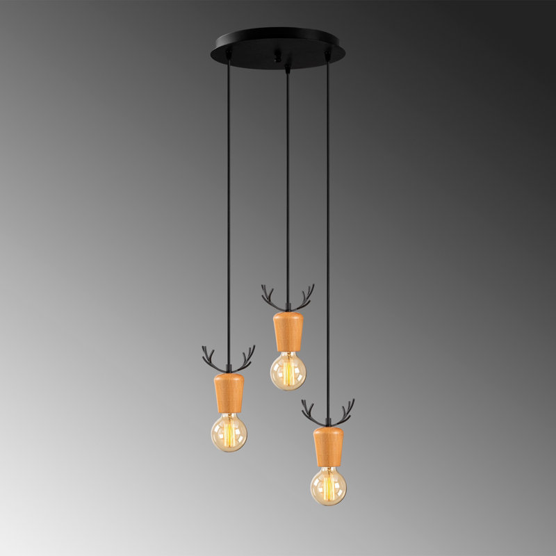 3 - Light Black Cluster Pendant