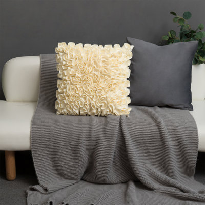 Housse de coussin décoratif faite à la main 18 x 18 pouces