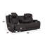 Canapé en microfibre gris foncé Wendell