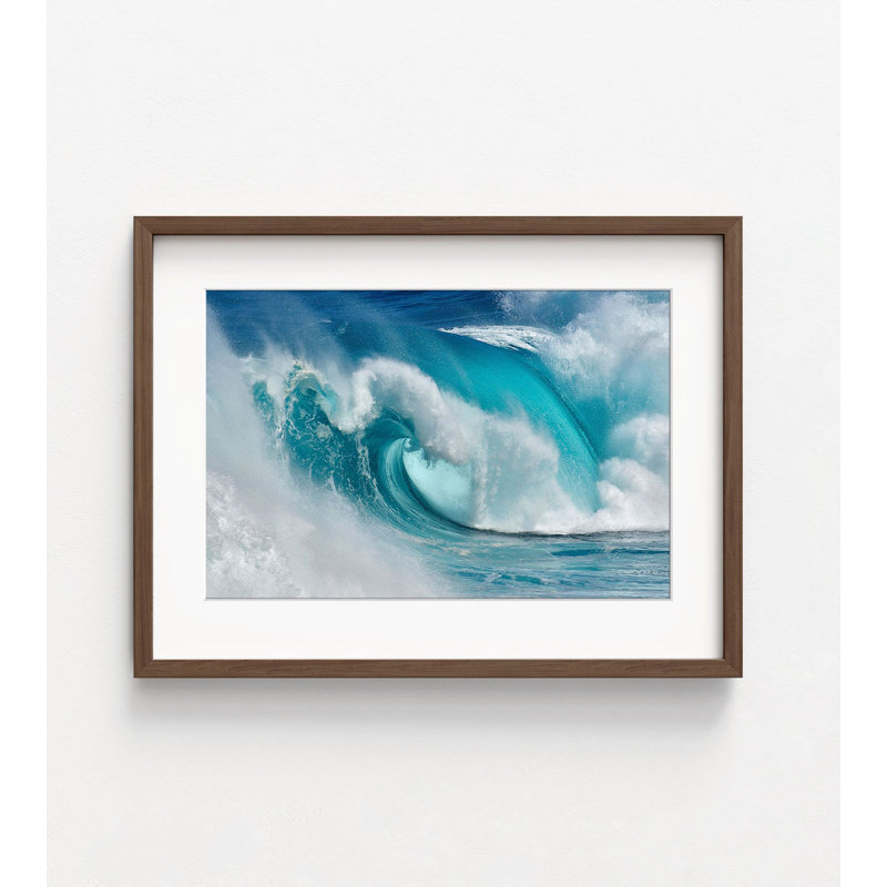 Reproduction d'art surdimensionnée, impression d'art, H 30 po x l 40 po, Encadrement brun, Blanc