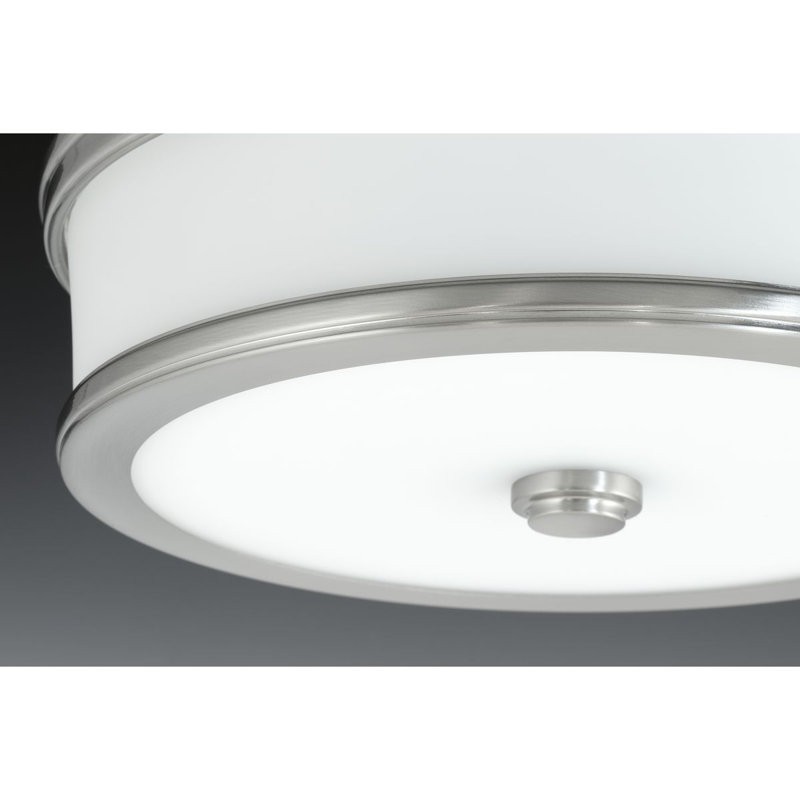 Vanderhoof Glass Flush Mount, 3.50" H x 10.50" W x 10.50" D, Brushed Nickel
