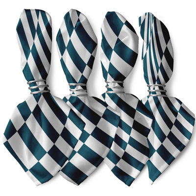 Lizete Polyester Chequered Square Napkin