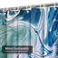 Rideau de douche rose, bleu, vert, agate et marbre avec 12 crochets-1336763294