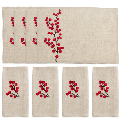 Ensemble de napperons et serviettes Zaylee