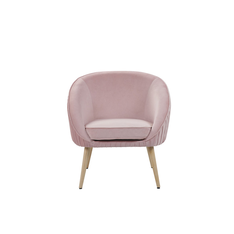 Lynn Upholstered Barrel Chair, Pink