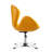 Raspberry Wool Blend Upholstered Swivel Balloon Chair-1773073061