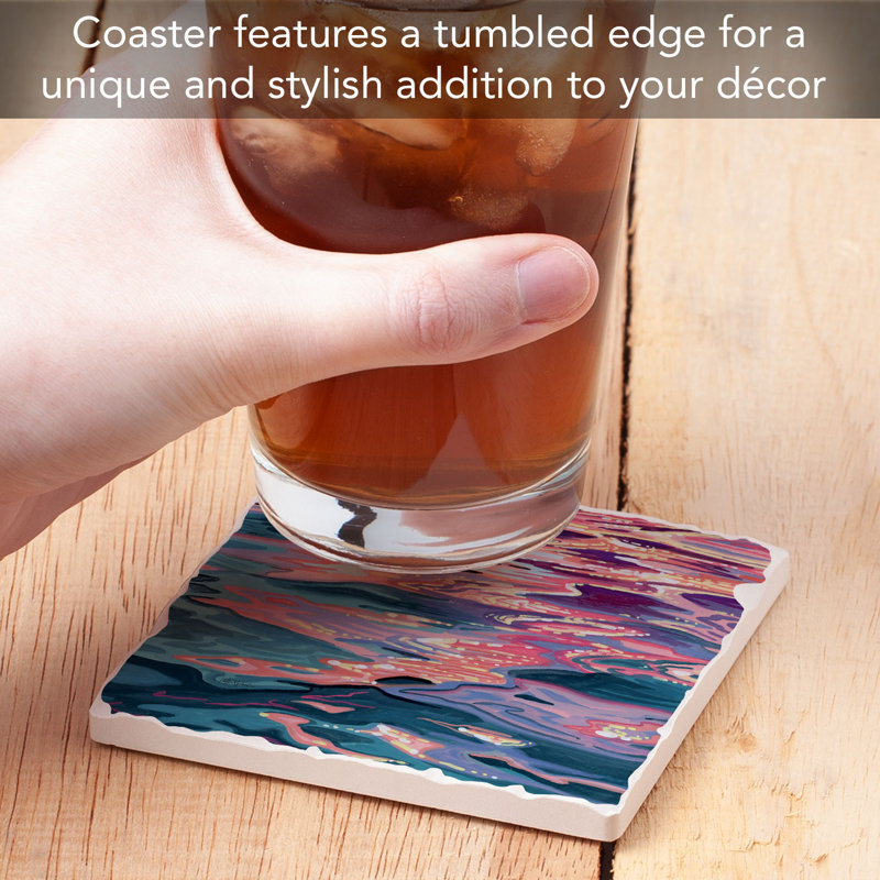 Sunset Reflections Single Tumbled Tile Coaster Create Your Own Collection