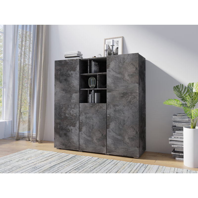 Rockoff 132cm Sideboard, Dark Grey Marble