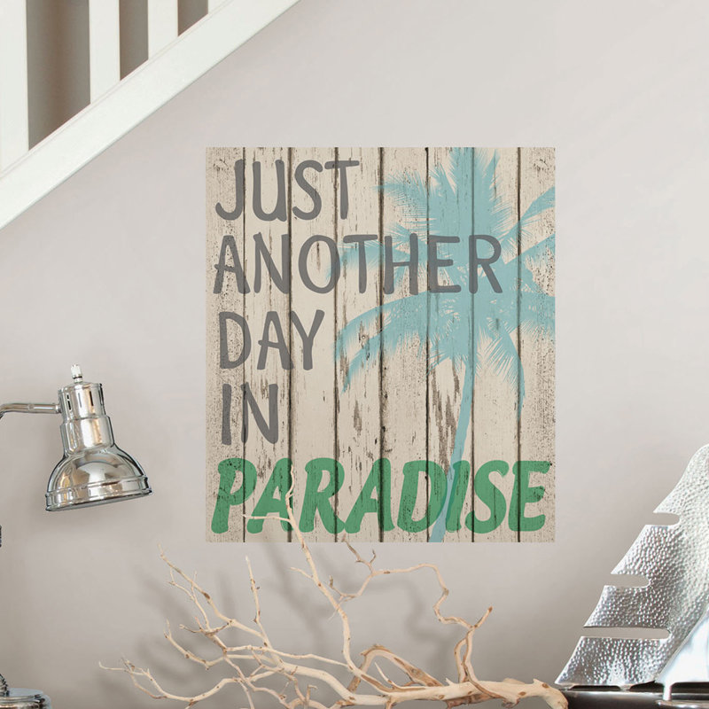 Adhésif décoratif paradis citation