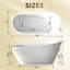 Baignoire autoportante de forme spéciale 67 po: finition blanc brillant, trop-plein chromé et bonde escamotable, certifiée Cupc