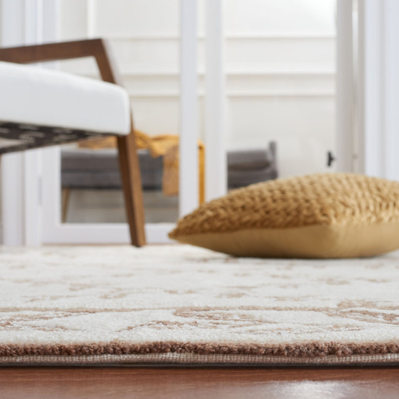 Taran Easy Care Hand Hooked Performance Floral Rug, Rectangle 6' x 9'