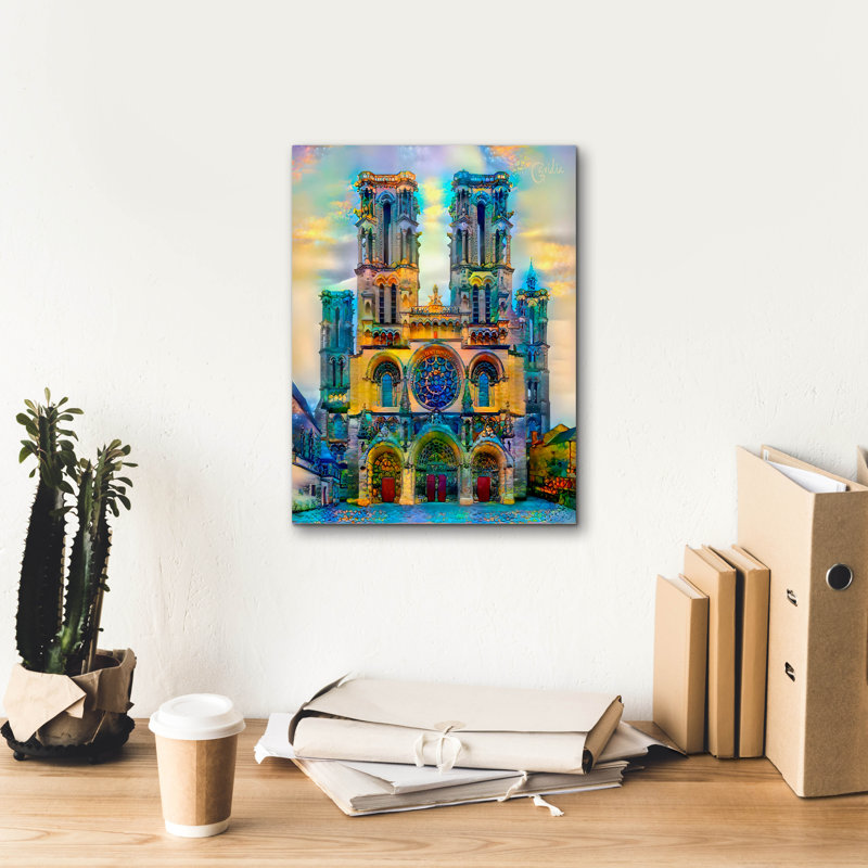 «France Laon Cathedral Notre Dame De Laon» par Pedro Gavidia, art mural sur toile, 12 po x 16 po, H 16 po x l 12 po