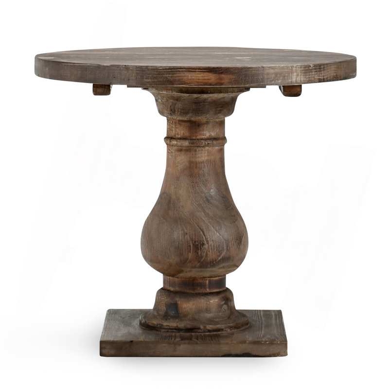 Biltmore Round End Table Aged Brown