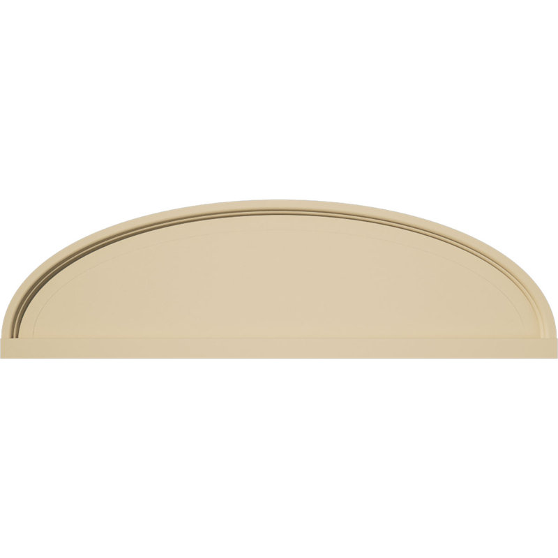 Fronton en uréthane Elliptical Signature, brun clair apprêté, 28 po x 8 po x 2 po, Aucune, Lisse