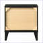 Table de chevet de rangement noire à 2 tiroirs pour chambre à coucher