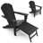 Calaway Outdoor Adirondack Chair With Ottoman-475402719