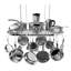 Support à casserole suspendu, organisateur de cuisine de plafond pour casseroles et poêles avec 15 crochets, robuste, durable et compact, support pour casserole